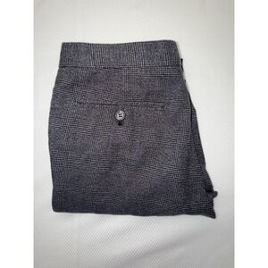 Primark Mens Skinny Fit Glen Plaid Dress Pants Grey 30/32R Tapered Slacks